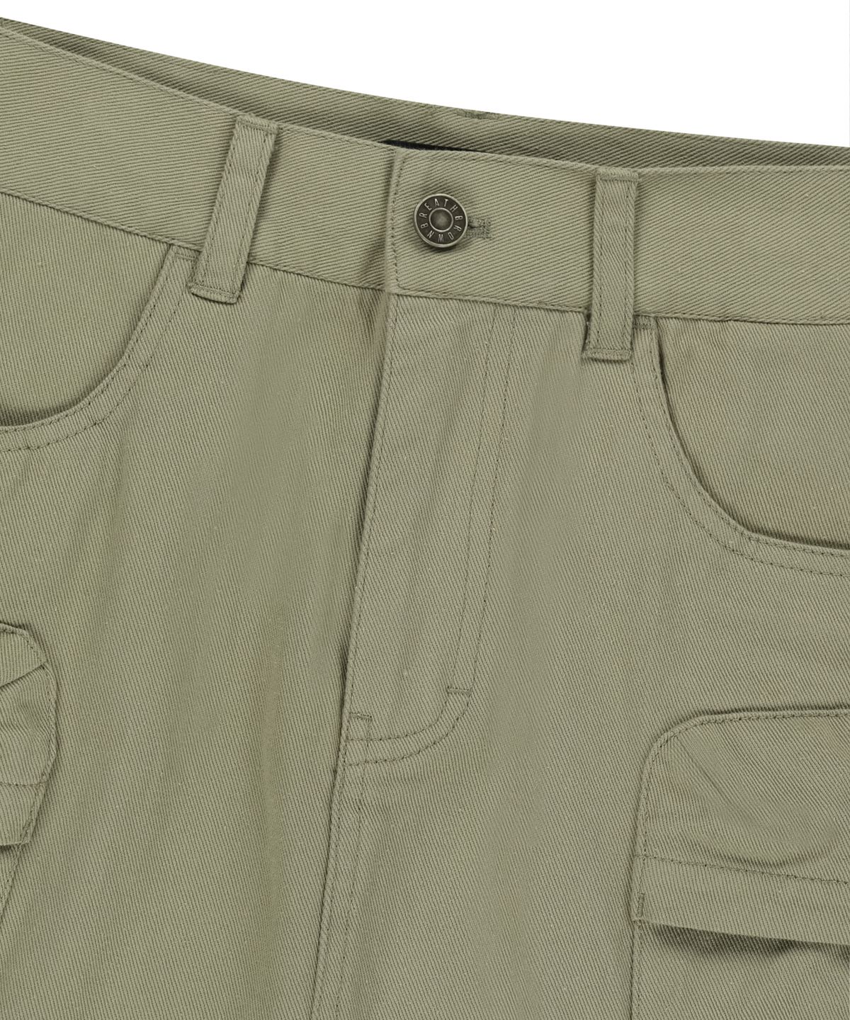 브라운브레스(BROWNBREATH) W TAG CARGO MINI SKIRT - KHAKI