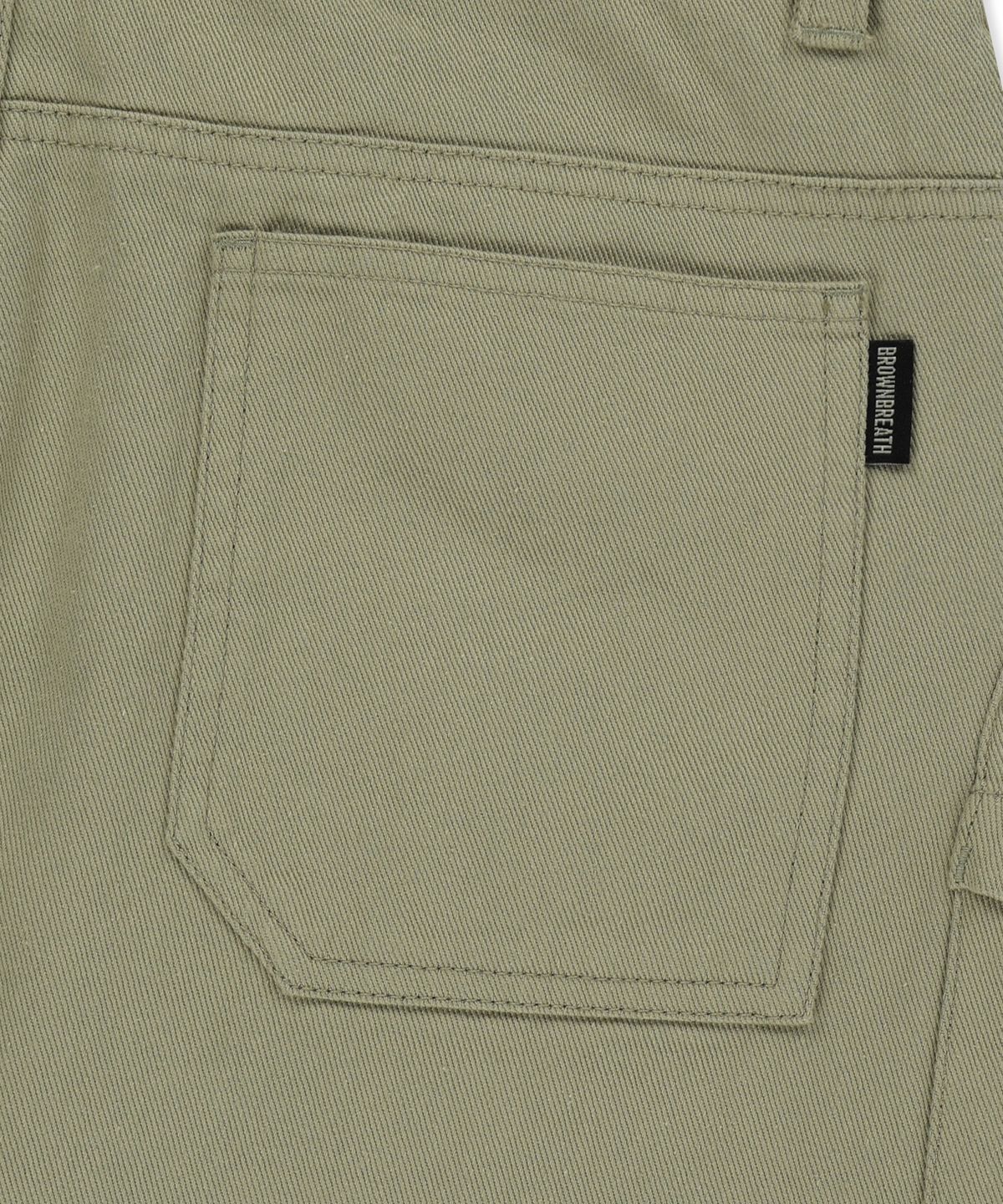 브라운브레스(BROWNBREATH) W TAG CARGO MINI SKIRT - KHAKI