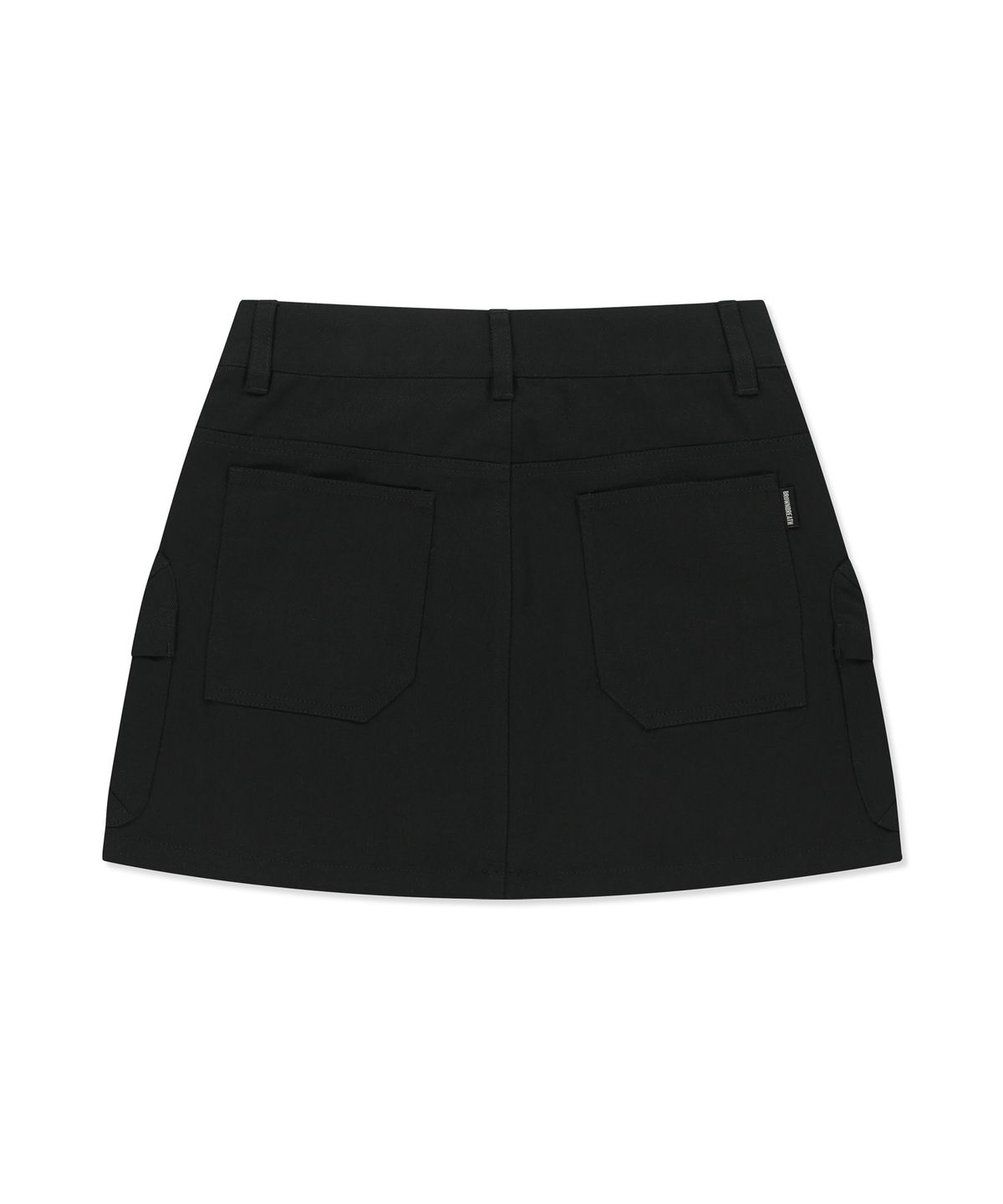 브라운브레스(BROWNBREATH) W TAG CARGO MINI SKIRT - BLACK