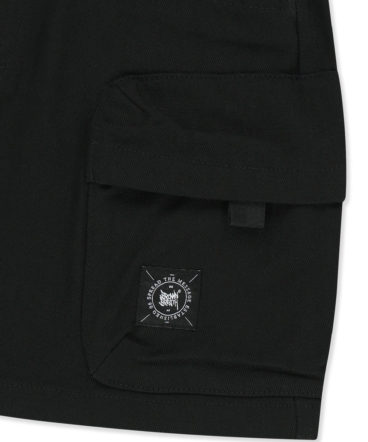 브라운브레스(BROWNBREATH) W TAG CARGO MINI SKIRT - BLACK