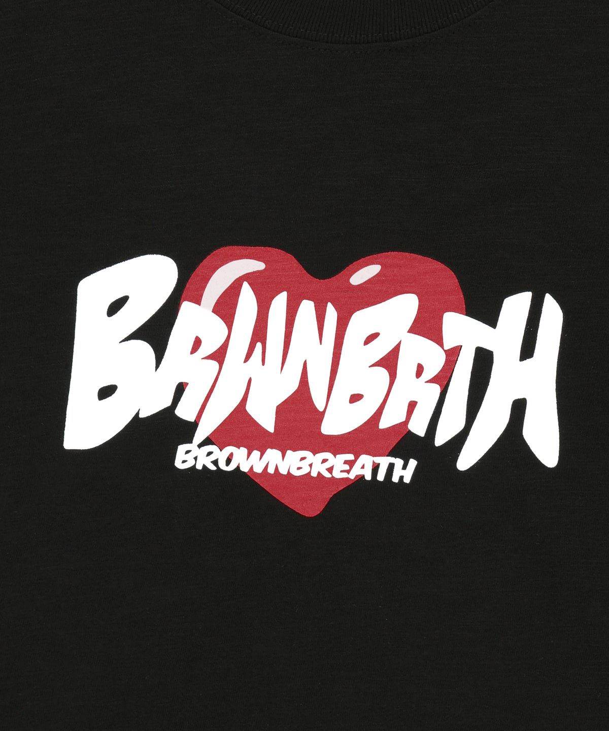 브라운브레스(BROWNBREATH) W HEART LOGO TEE - BLACK