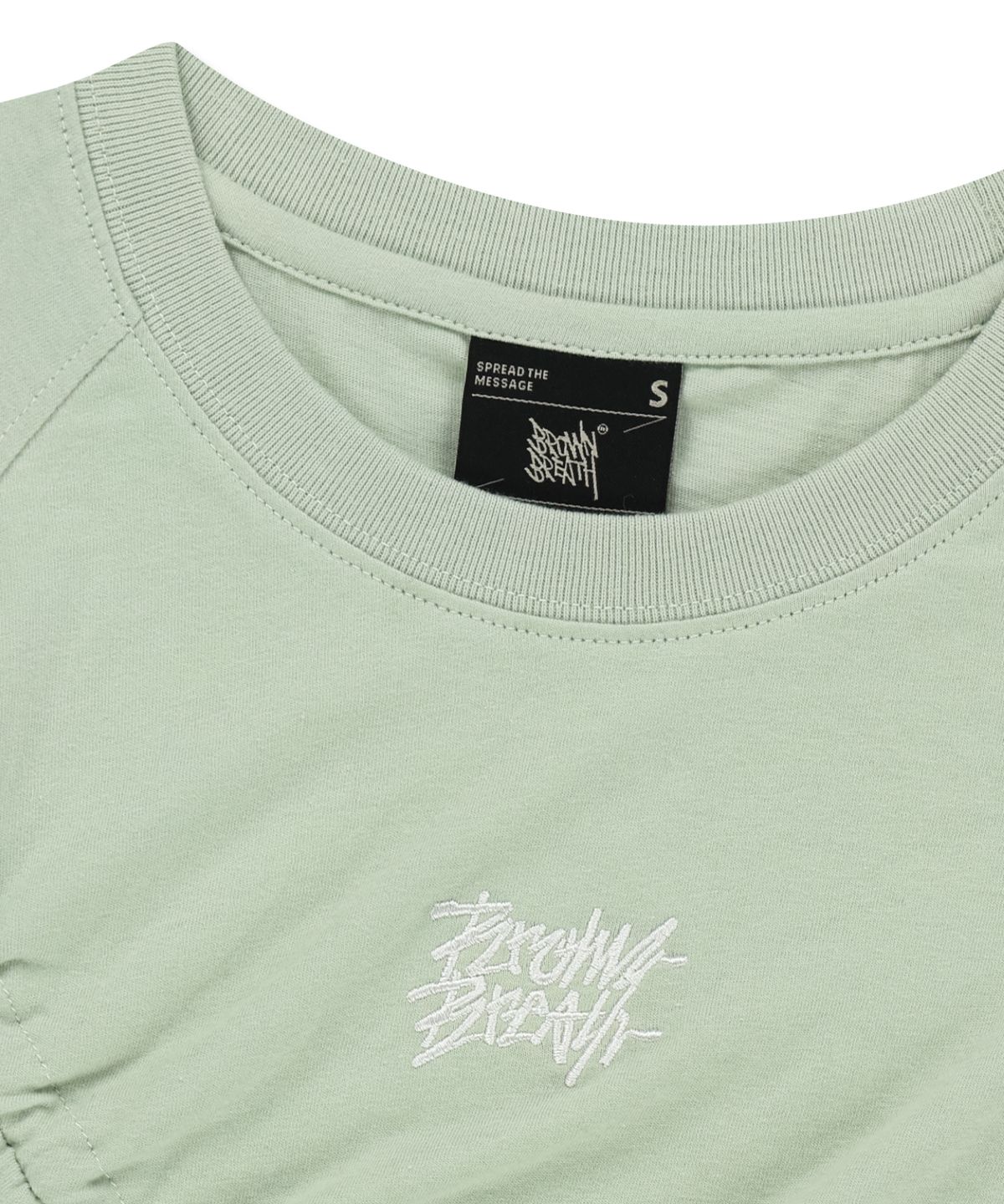 브라운브레스(BROWNBREATH) W SHIRRING POINT RAGLAN TEE - LIME