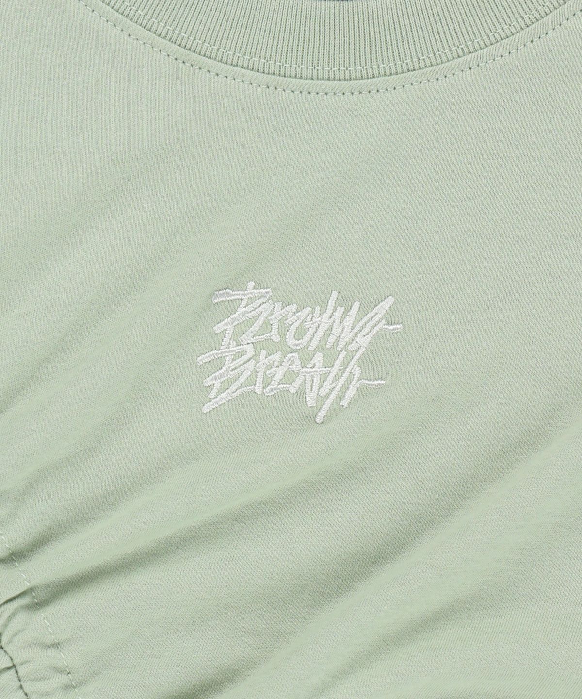 브라운브레스(BROWNBREATH) W SHIRRING POINT RAGLAN TEE - LIME