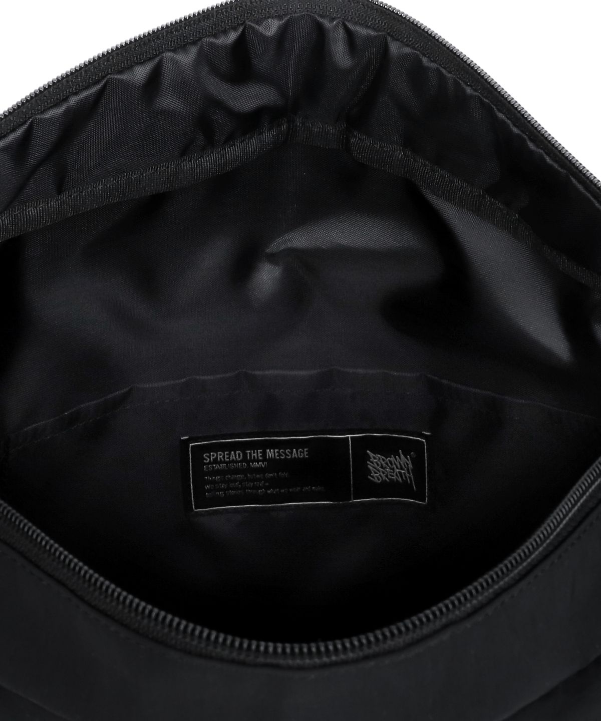 브라운브레스(BROWNBREATH) TAG NYLON CROSS BAG - BLACK