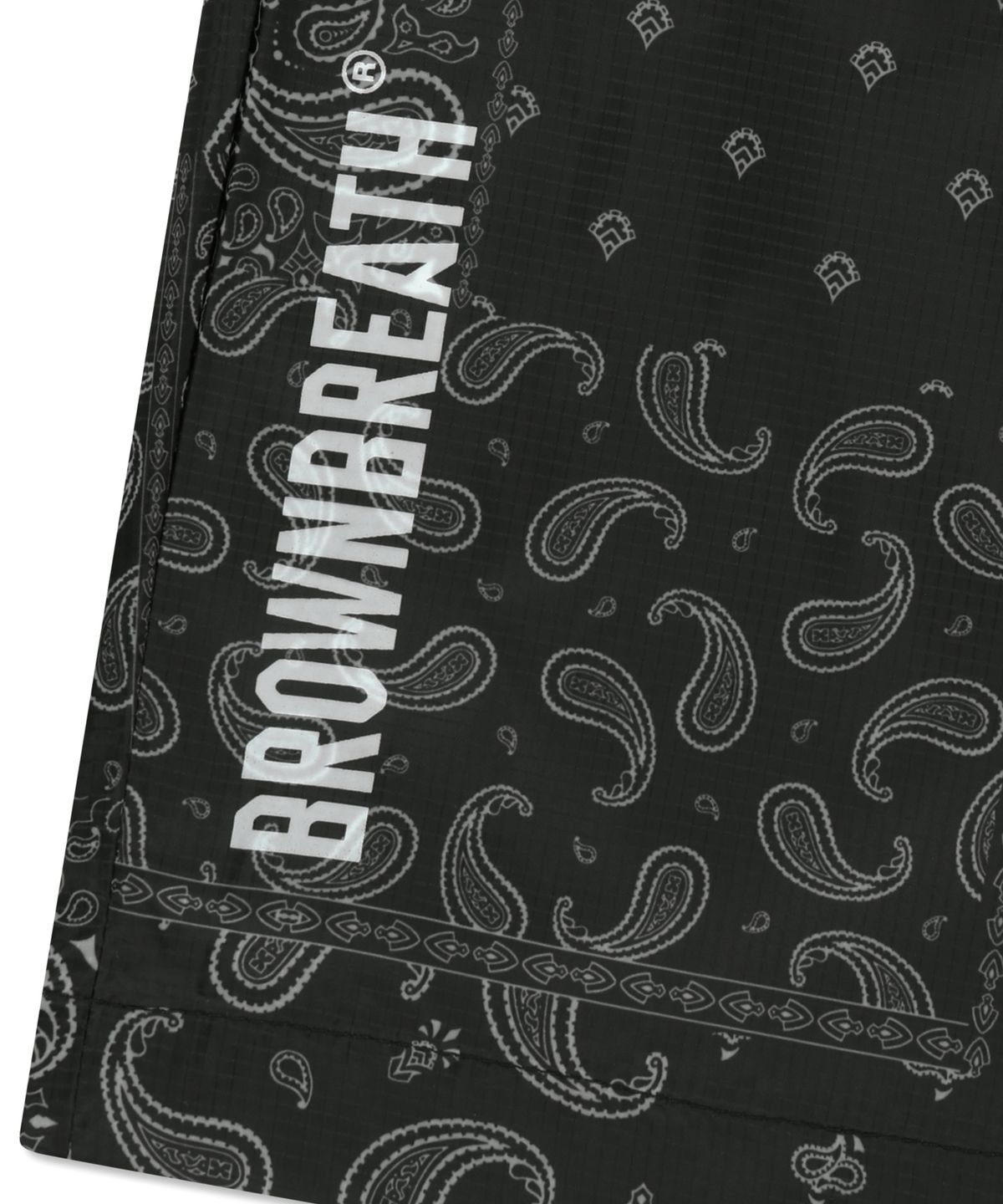 브라운브레스(BROWNBREATH) PAISLEY SHORTS - BLACK