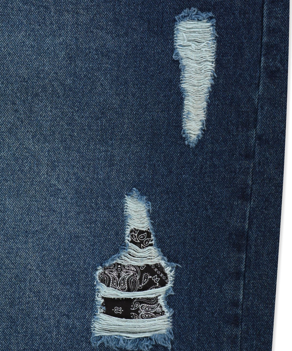브라운브레스(BROWNBREATH) PAISLEY PATCHWORK BERMUDA SHORTS - LIGHT BLUE