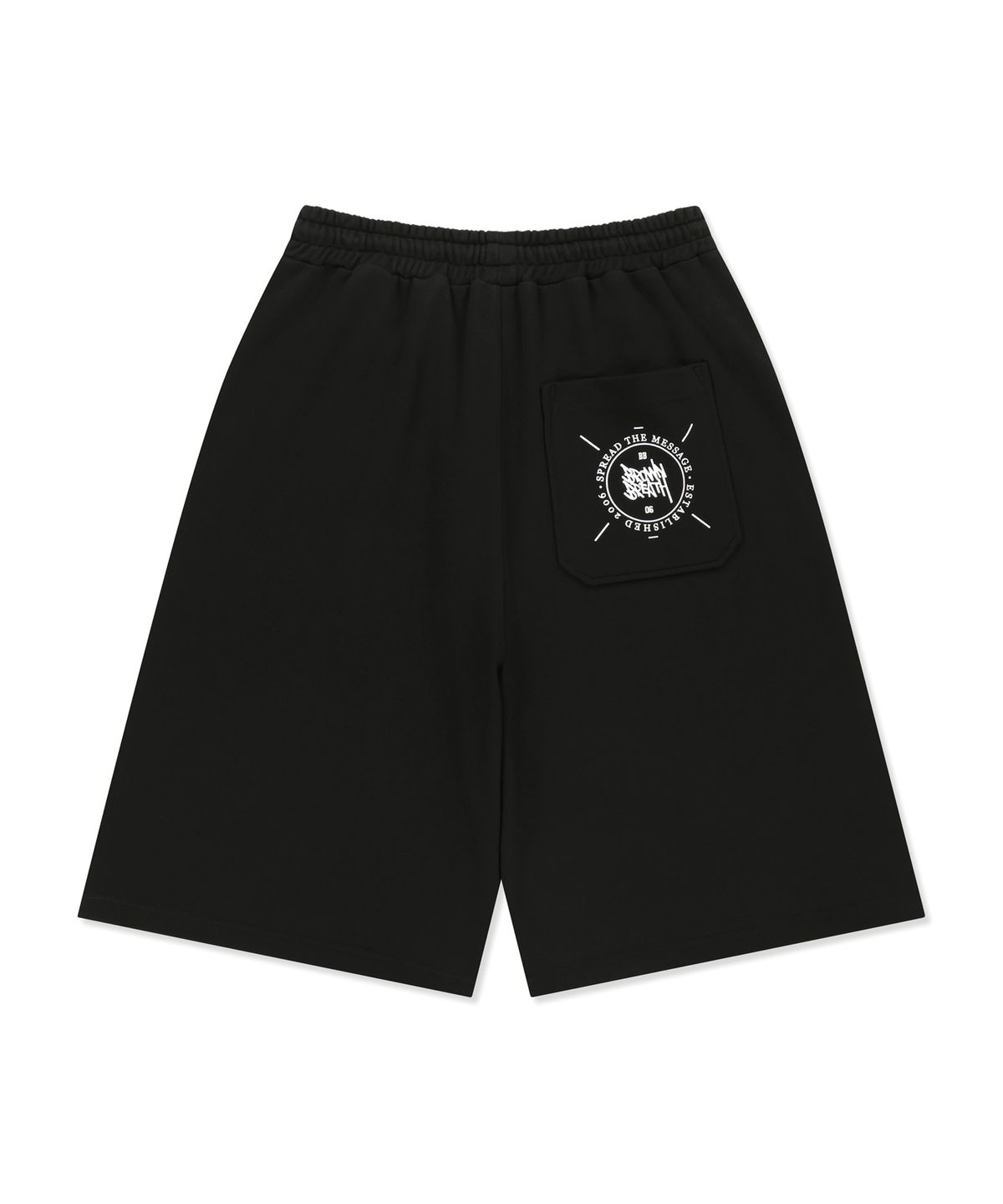 브라운브레스(BROWNBREATH) STAMP TAG SHORTS - BLACK