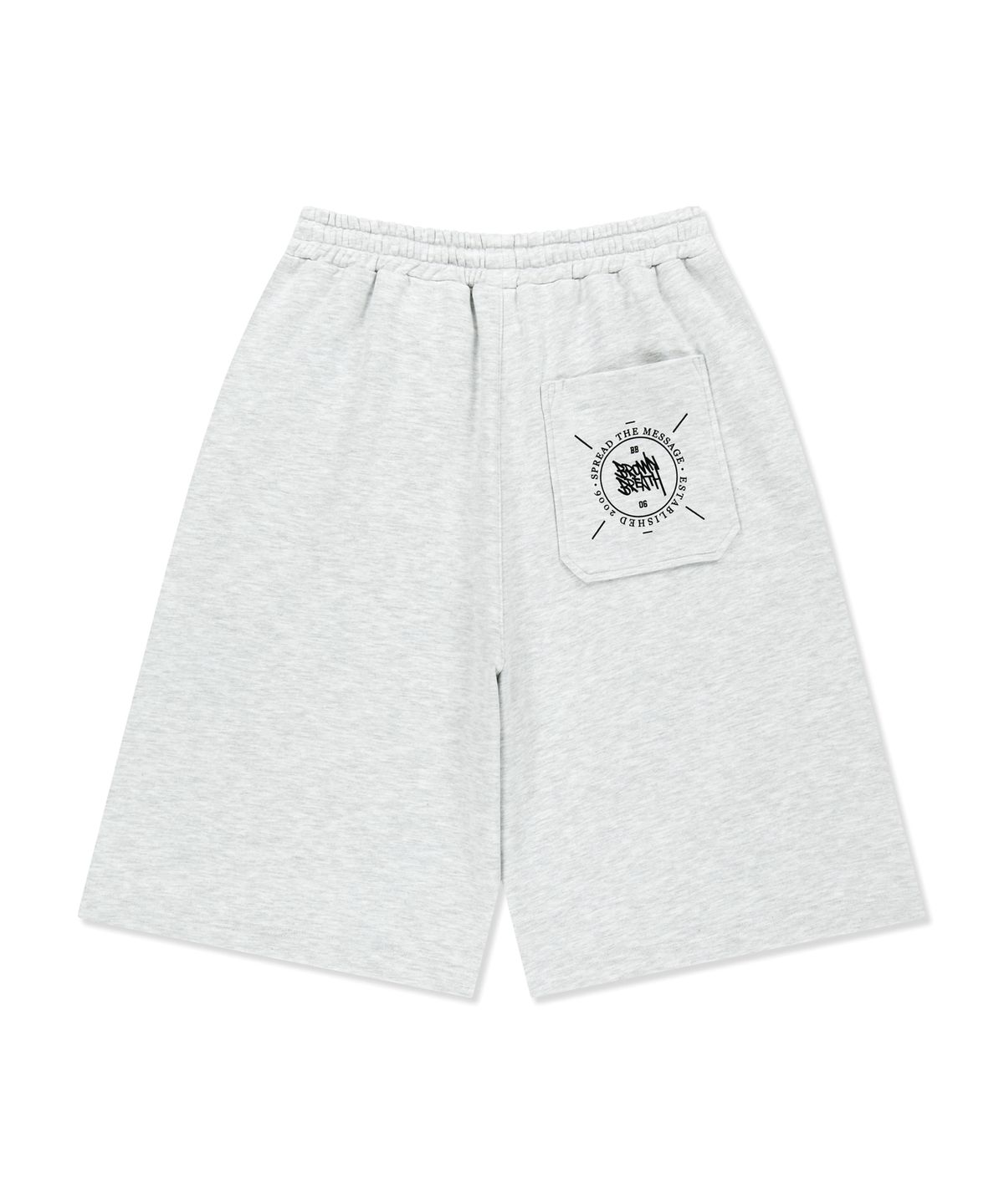 브라운브레스(BROWNBREATH) STAMP TAG SHORTS - ASH