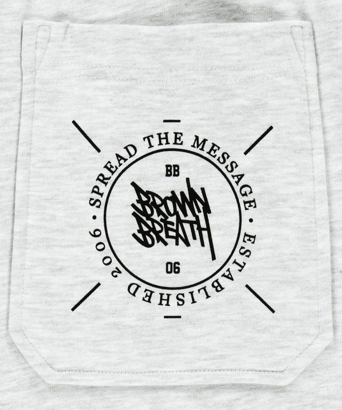 브라운브레스(BROWNBREATH) STAMP TAG SHORTS - ASH