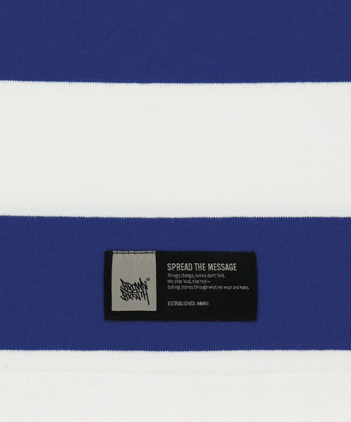 브라운브레스(BROWNBREATH) RUGBY STRIPE TEE - BLUE