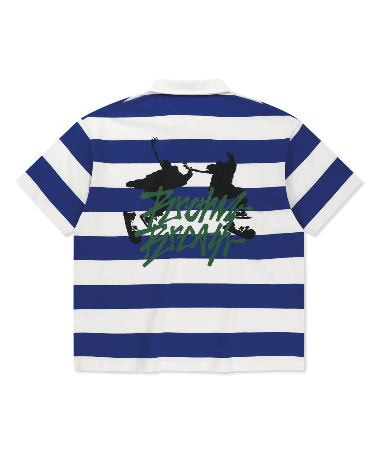 브라운브레스(BROWNBREATH) RUGBY STRIPE TEE - BLUE