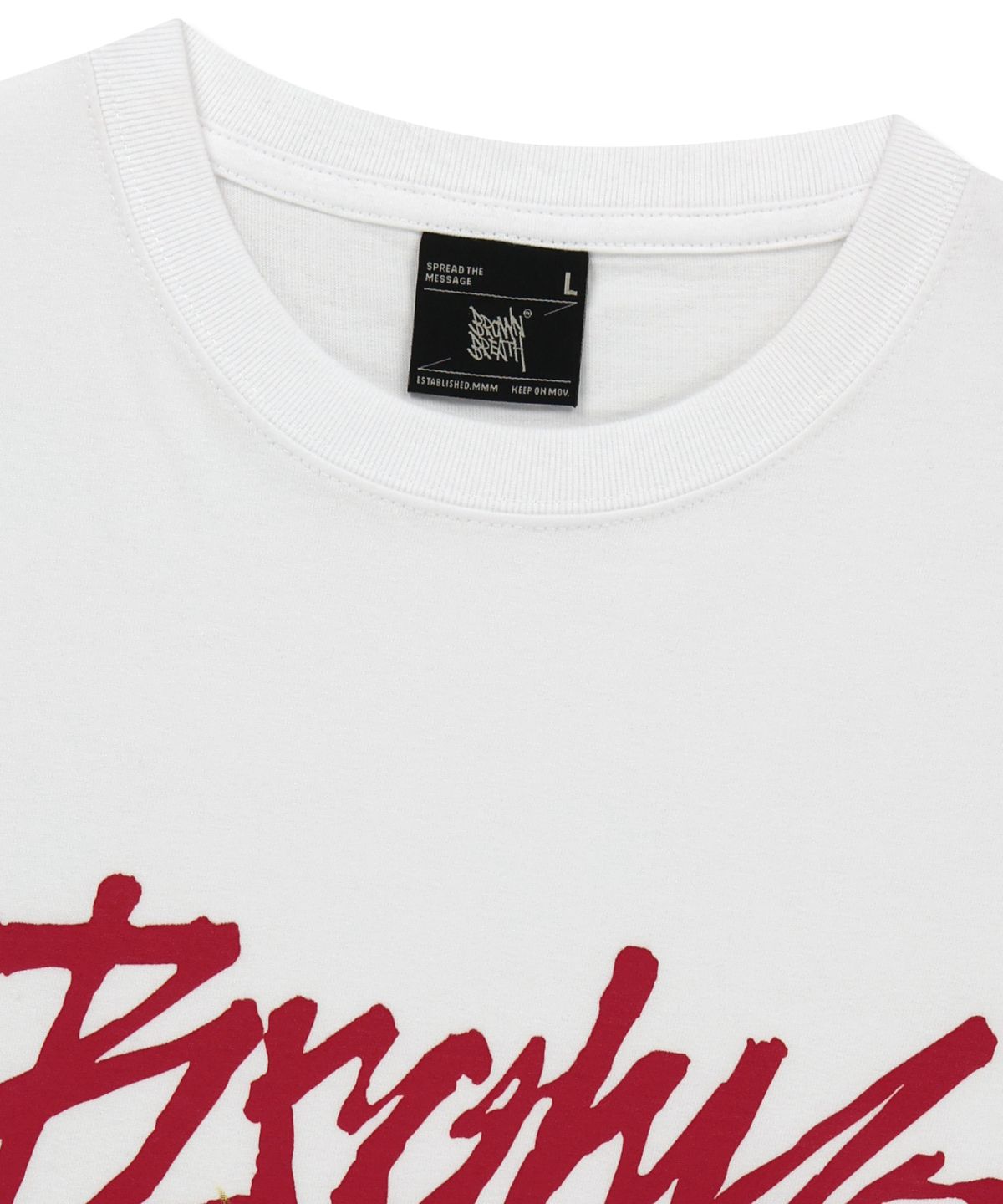 브라운브레스(BROWNBREATH) CRUSH TAG KITTY TEE - WHITE