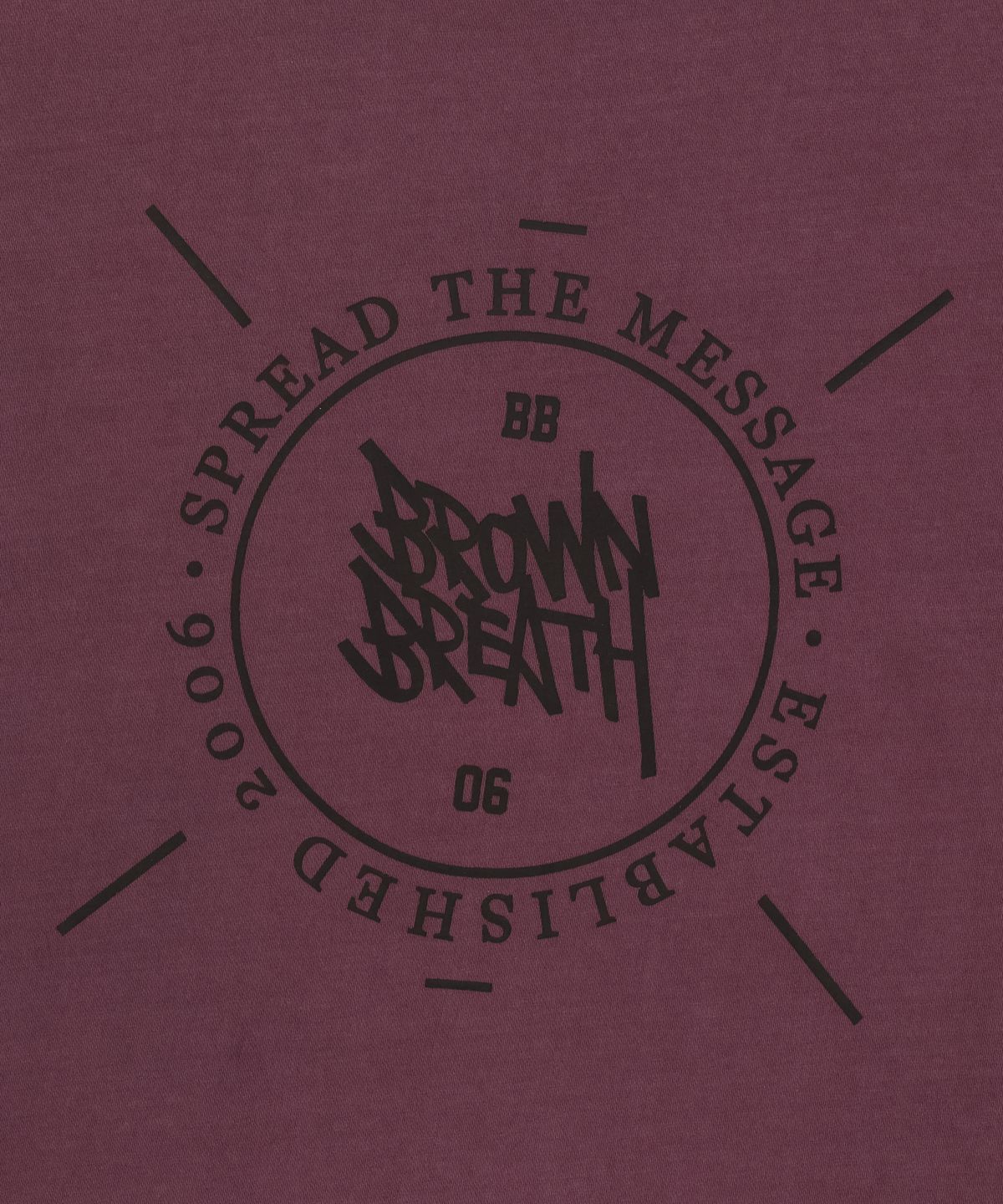 브라운브레스(BROWNBREATH) STAMP TAG PIGMENT TEE - BURGANDY