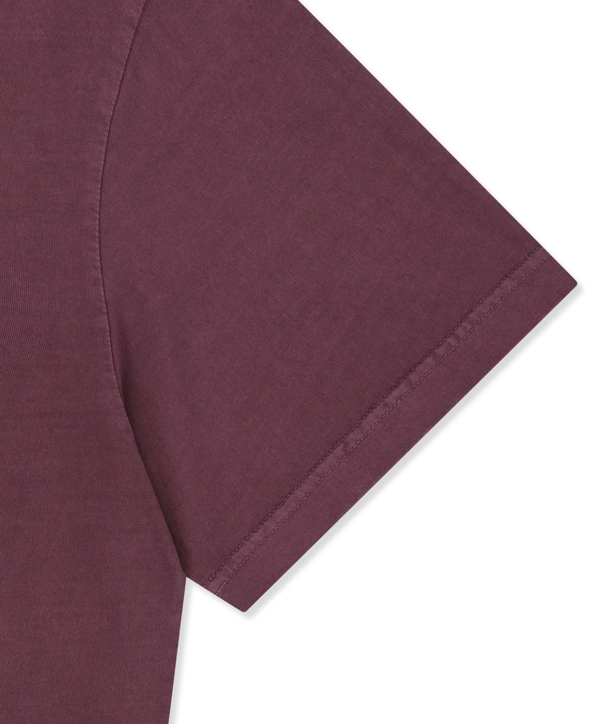 브라운브레스(BROWNBREATH) STAMP TAG PIGMENT TEE - BURGANDY