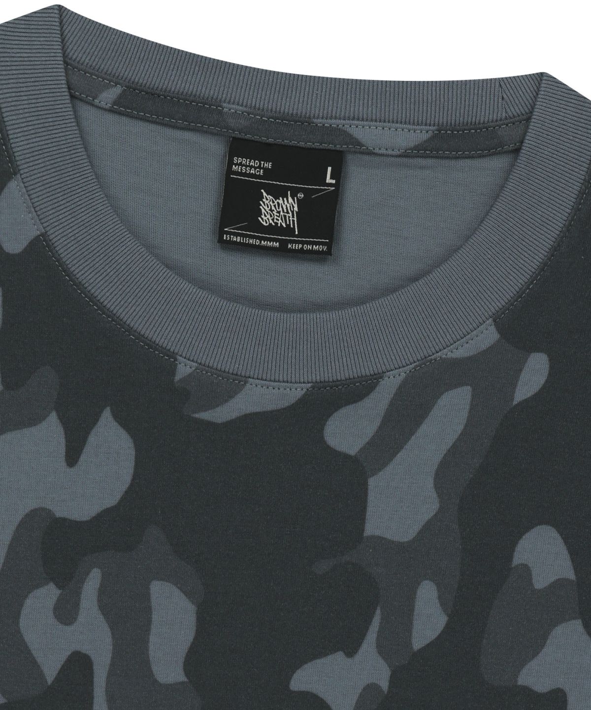 브라운브레스(BROWNBREATH) BREAK CAMO TEE - GREY
