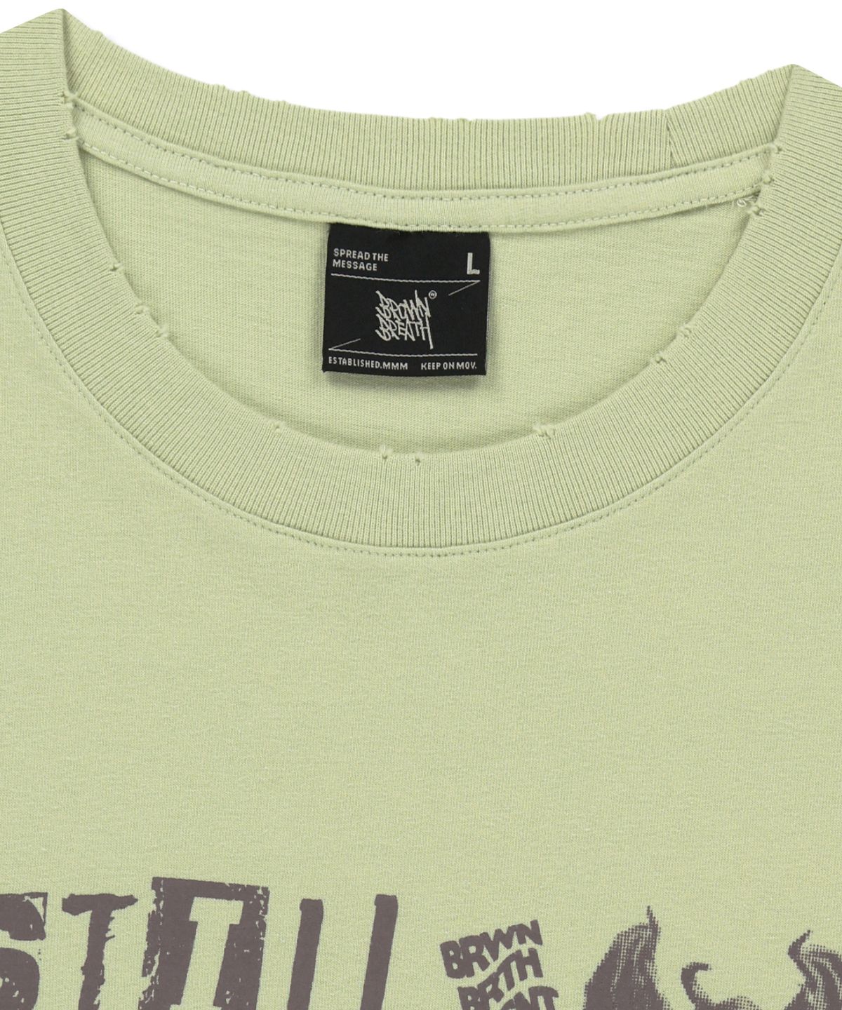 브라운브레스(BROWNBREATH) ELIMINATE CROP TEE - YELLOW