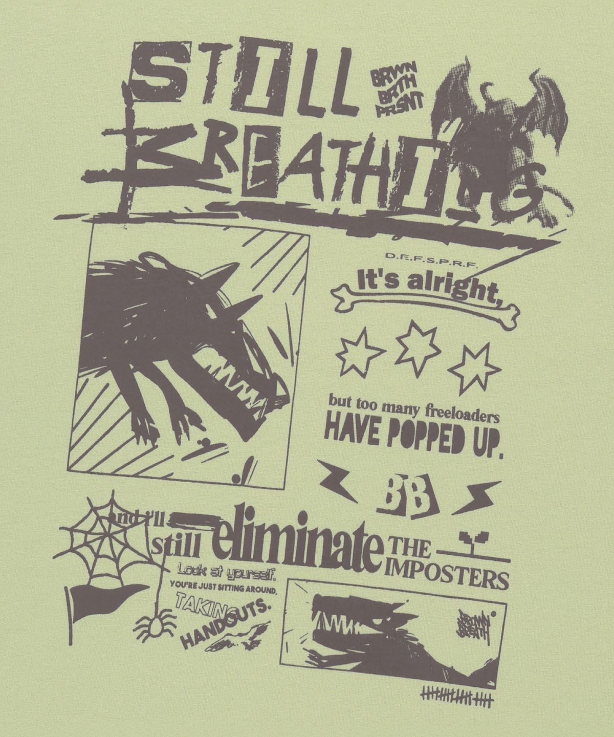 브라운브레스(BROWNBREATH) ELIMINATE CROP TEE - YELLOW