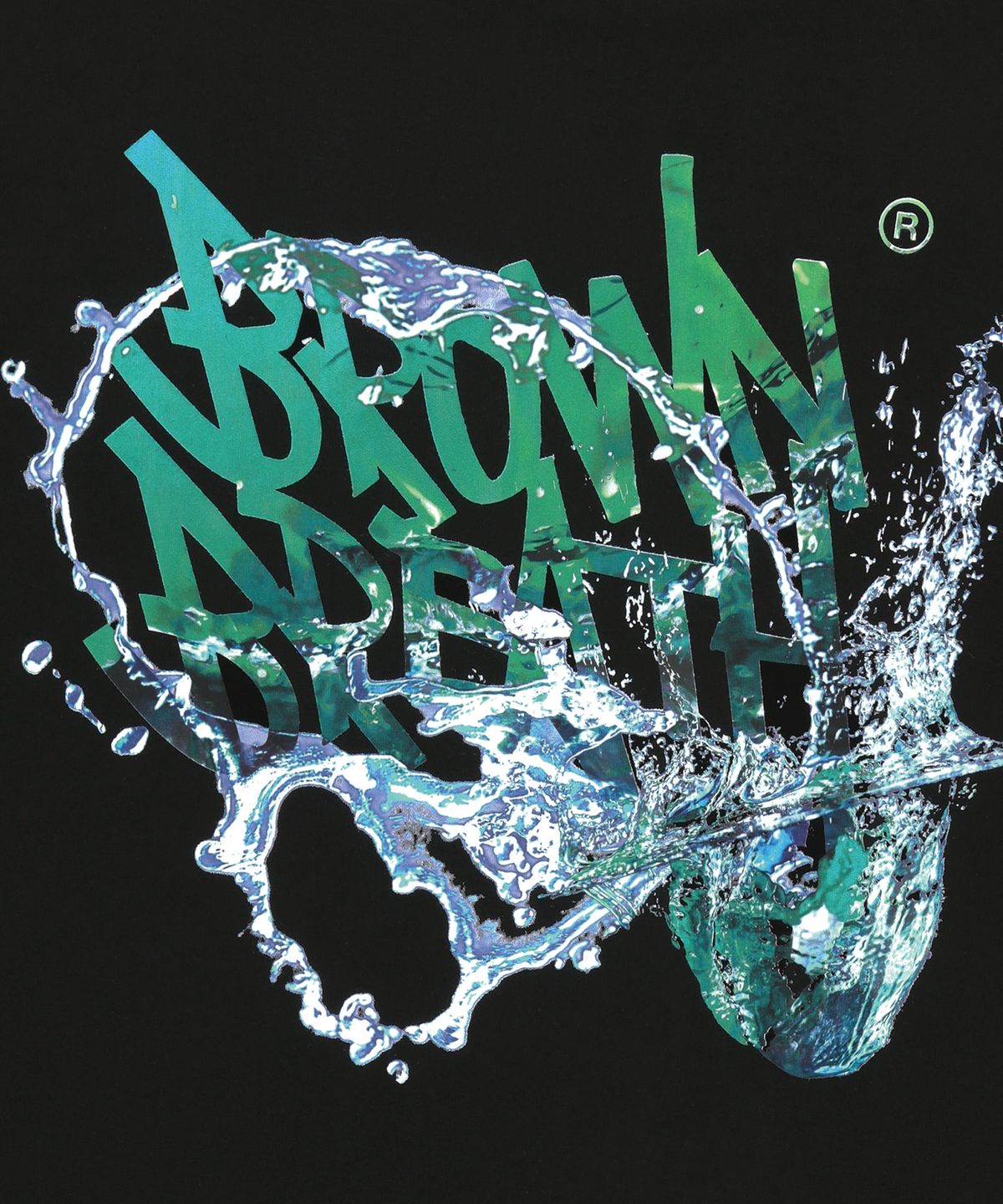 브라운브레스(BROWNBREATH) SPLASH TAG TEE - BLACK