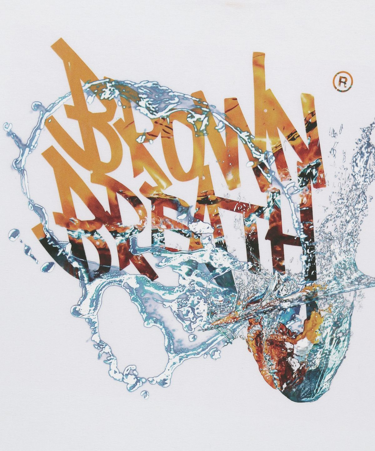 브라운브레스(BROWNBREATH) SPLASH TAG TEE - WHITE