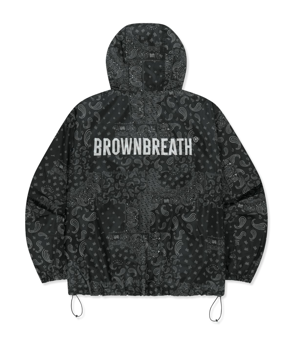 브라운브레스(BROWNBREATH) PAISLEY ANORAK - BLACK