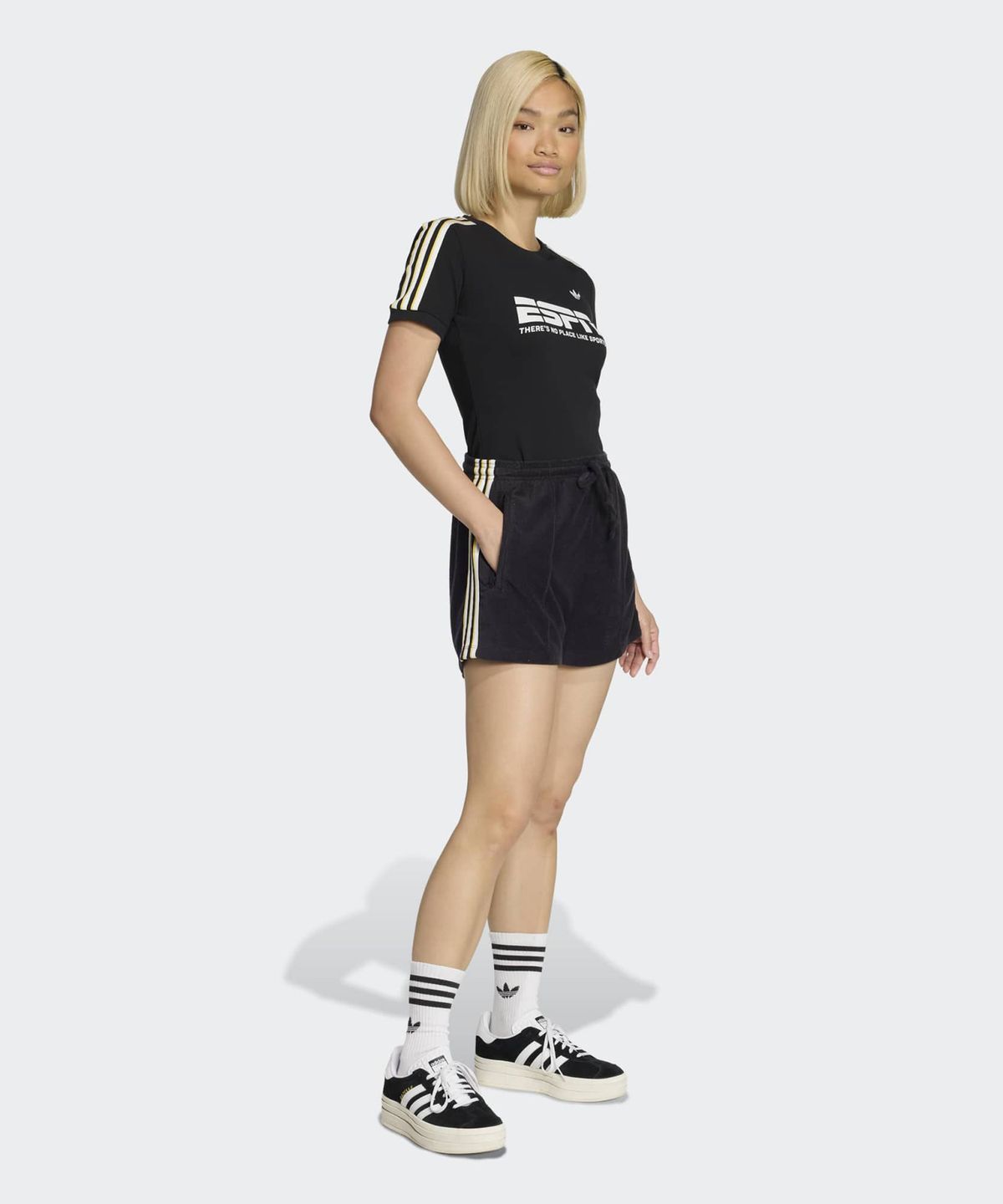 아디다스(ADIDAS) 테리 타월 파이어버드 숏 팬츠 - 블랙 / KD1398
