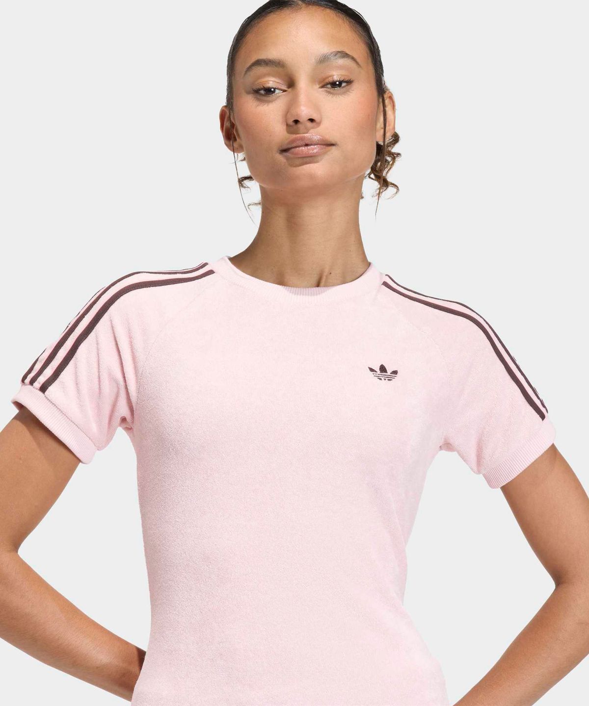 아디다스(ADIDAS) 테리 타월 캘리 티셔츠 - 샌디핑크 / KD1410