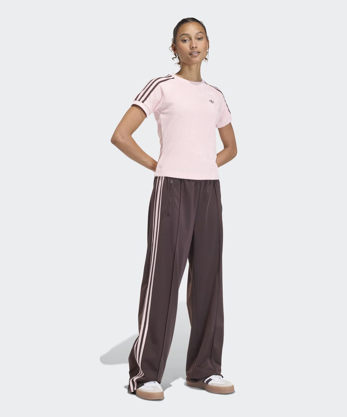 아디다스(ADIDAS) 테리 타월 캘리 티셔츠 - 샌디핑크 / KD1410