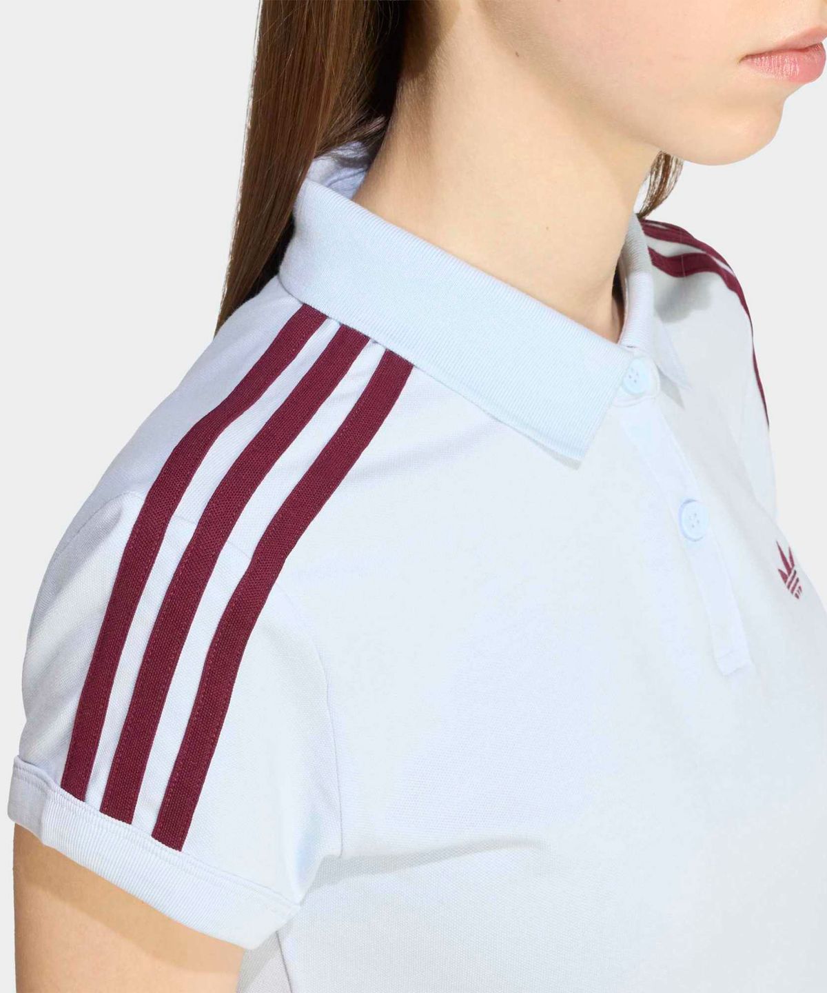 아디다스(ADIDAS) 3-스트라이프 폴로 - 크리스탈스카이:마룬 / KD3698