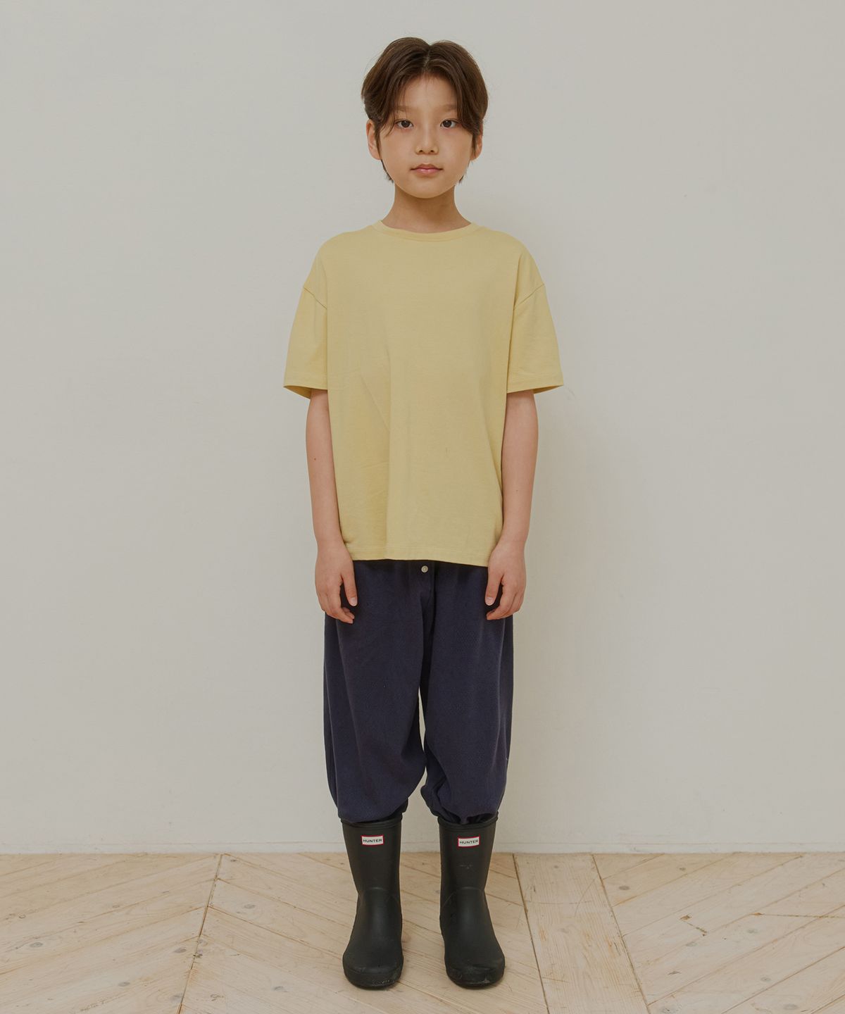 웬즈데이오아시스 키즈(WEDNESDAYOASIS KIDS) [Kids]소프트 모달 하프 티셔츠_BUTTER YELLOW(WB6TP40)