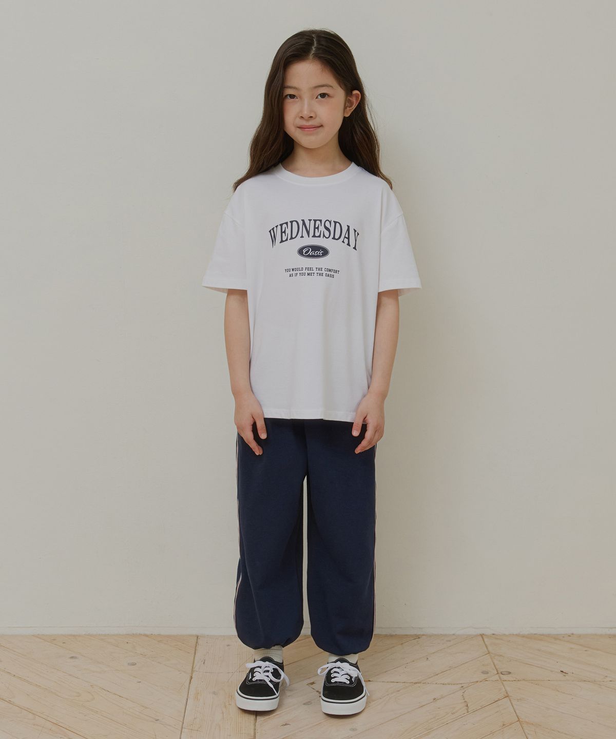 웬즈데이오아시스 키즈(WEDNESDAYOASIS KIDS) [Kids]루미 라인 트랙 팬츠_NAVY(WB6PT30)