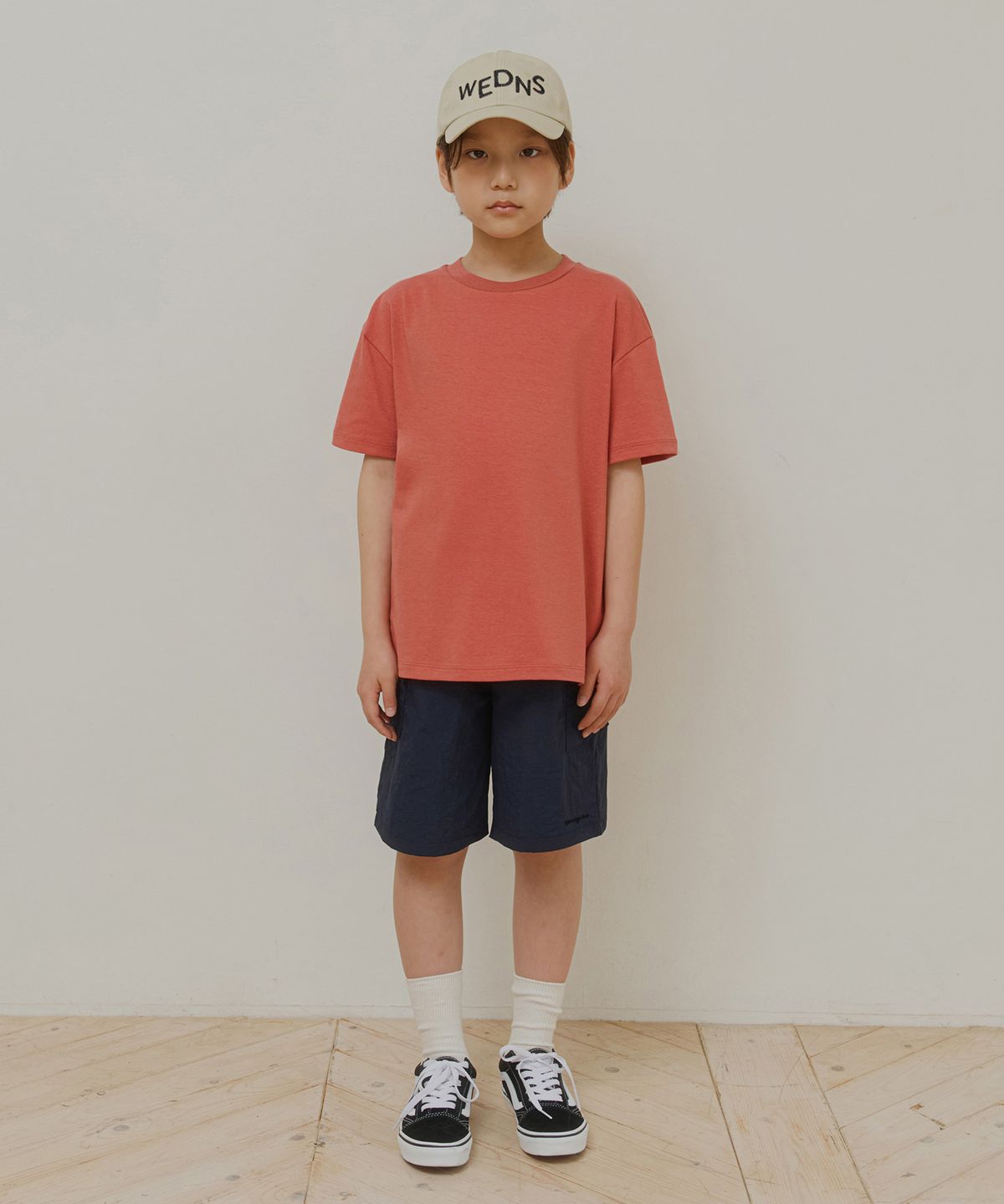 웬즈데이오아시스 키즈(WEDNESDAYOASIS KIDS) [Kids]스톤 카고 포켓 밴딩 쇼츠_NAVY(WB6PT29)