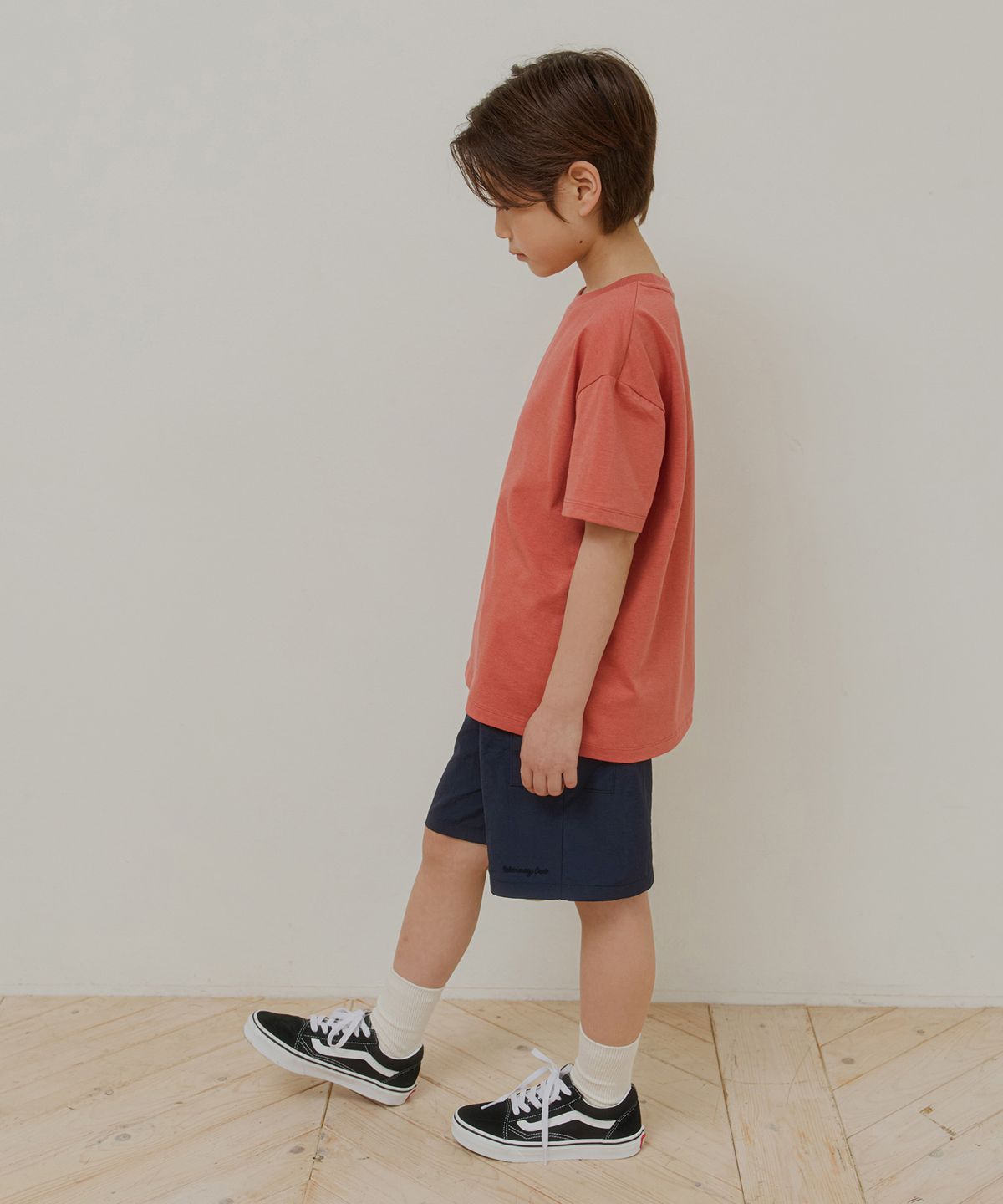 웬즈데이오아시스 키즈(WEDNESDAYOASIS KIDS) [Kids]스톤 카고 포켓 밴딩 쇼츠_NAVY(WB6PT29)