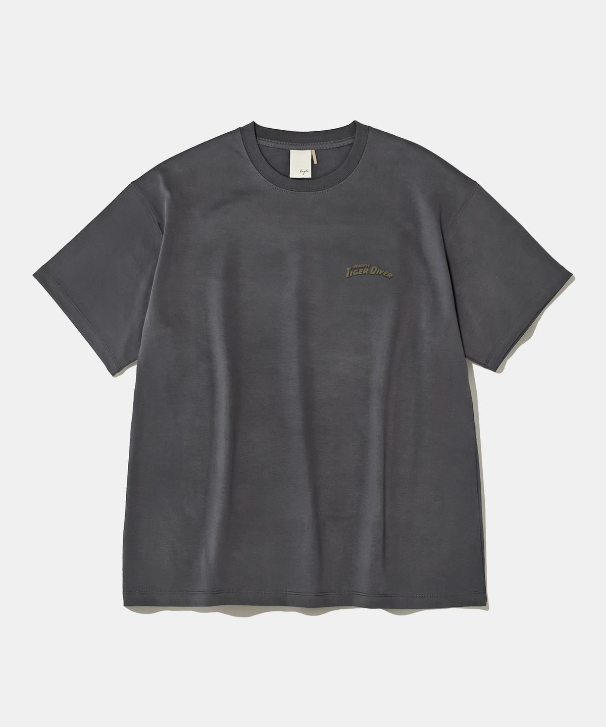 다이아몬드 레이라(DIAMOND LAYLA) [Machine Wash] KKAHO HAENYEO Short Sleeve T-shirt T104 Charcoal