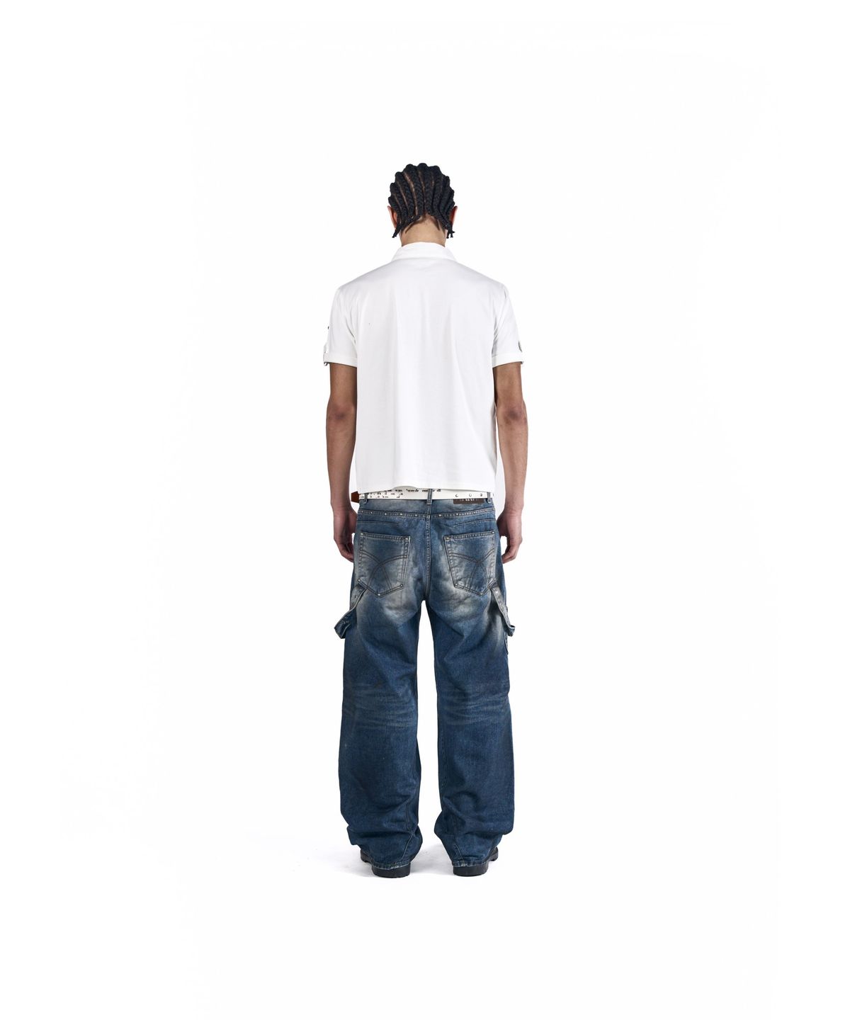 아캄(AAKAM) Hammer Studded Denim Pants (Blue)