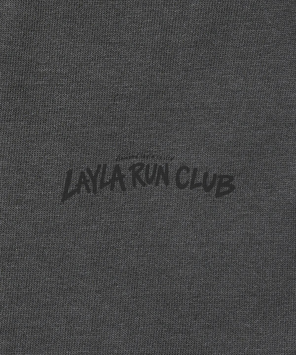 다이아몬드 레이라(DIAMOND LAYLA) [Machine Wash] KKAHO MARATHON Short Sleeve T-shirt T106 Charcoal