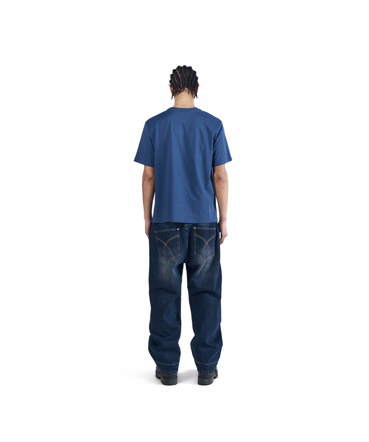 아캄(AAKAM) AKM Curved Denim Pants (Blue)
