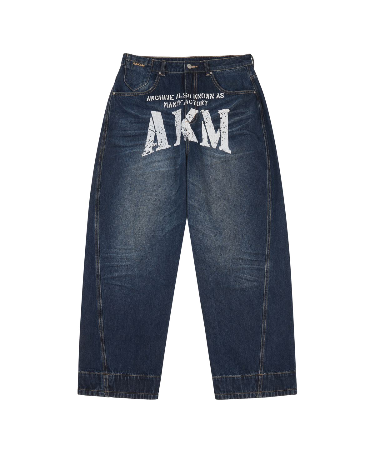아캄(AAKAM) AKM Curved Denim Pants (Blue)