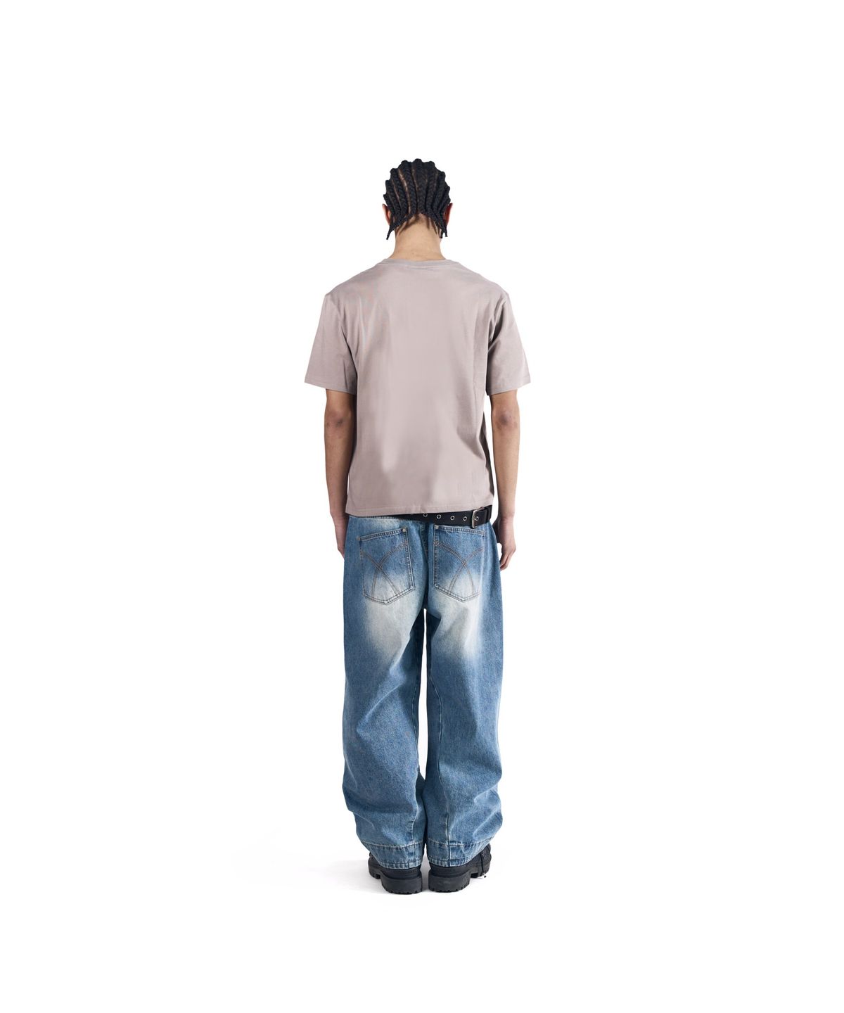 아캄(AAKAM) AKM Curved Denim Pants (Sky Blue)