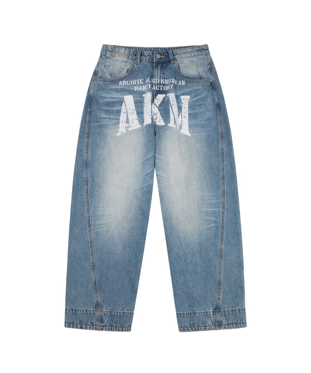 아캄(AAKAM) AKM Curved Denim Pants (Sky Blue)