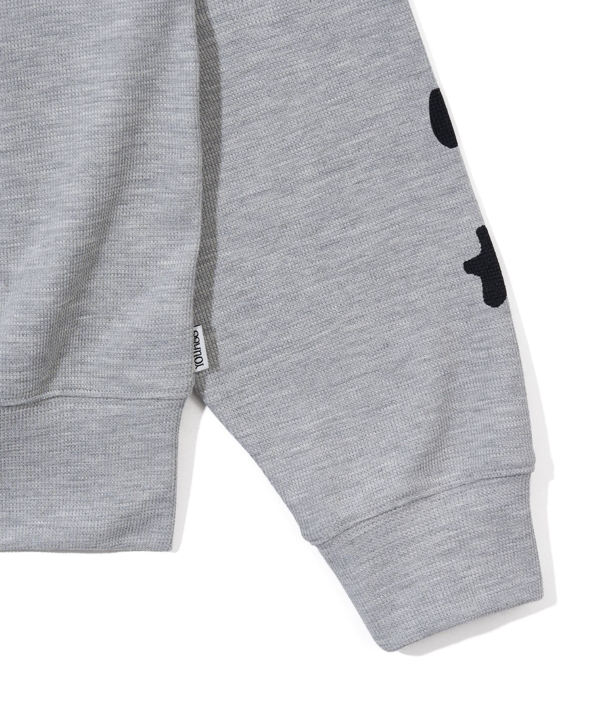 유희(YOUHEE) [3COLORS] GRAPHIC WAFFLE HOOD ZIP-UP