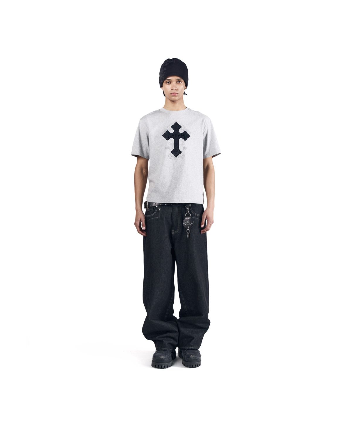 아캄(AAKAM) CROS2 Patch Denim Pants (Black)