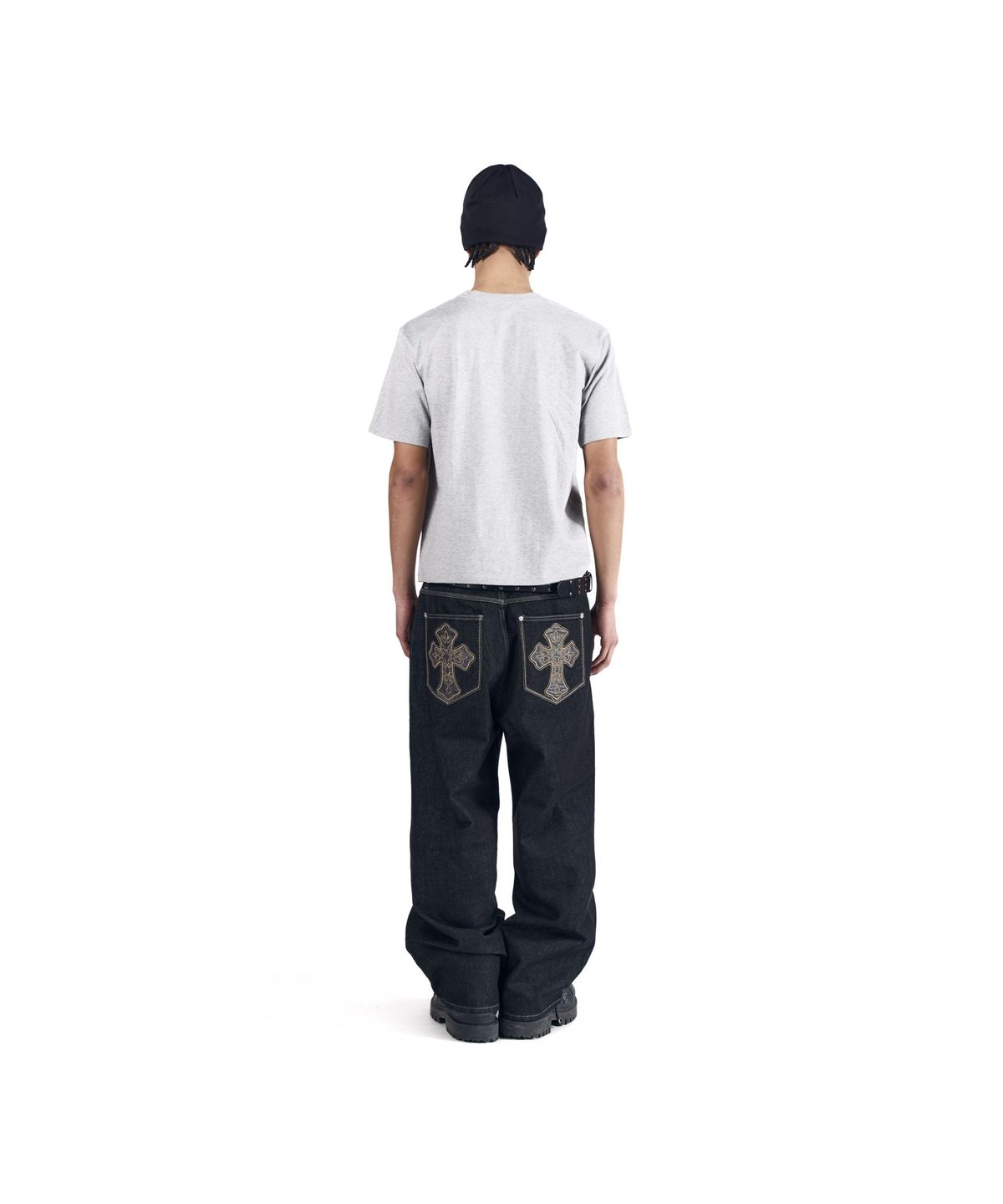 아캄(AAKAM) CROS2 Patch Denim Pants (Black)