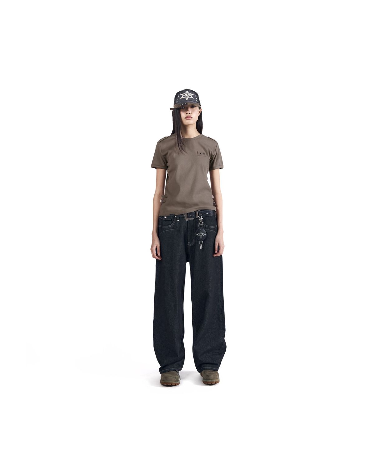 아캄(AAKAM) CROS2 Patch Denim Pants (Black)