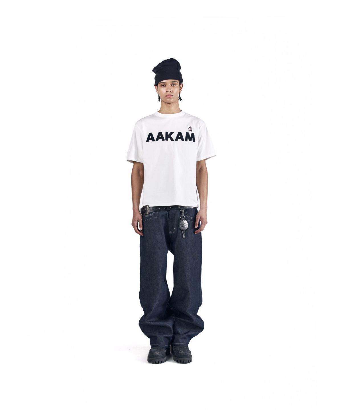 아캄(AAKAM) CROS2 Patch Denim Pants (Blue)