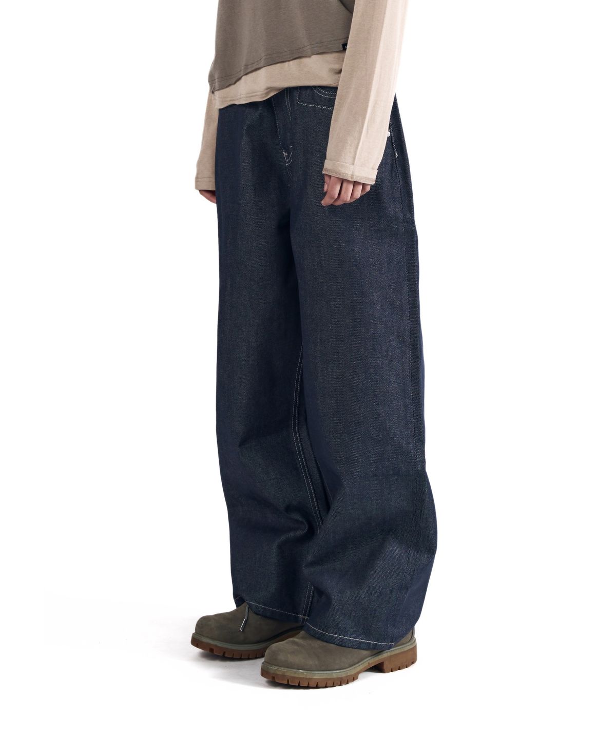 아캄(AAKAM) CROS2 Patch Denim Pants (Blue)