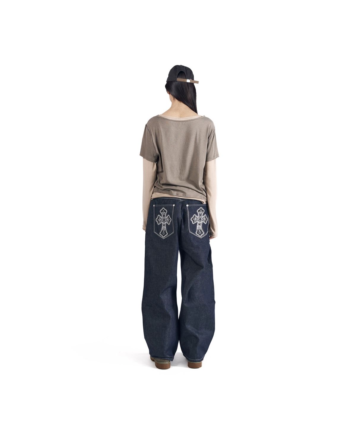 아캄(AAKAM) CROS2 Patch Denim Pants (Blue)
