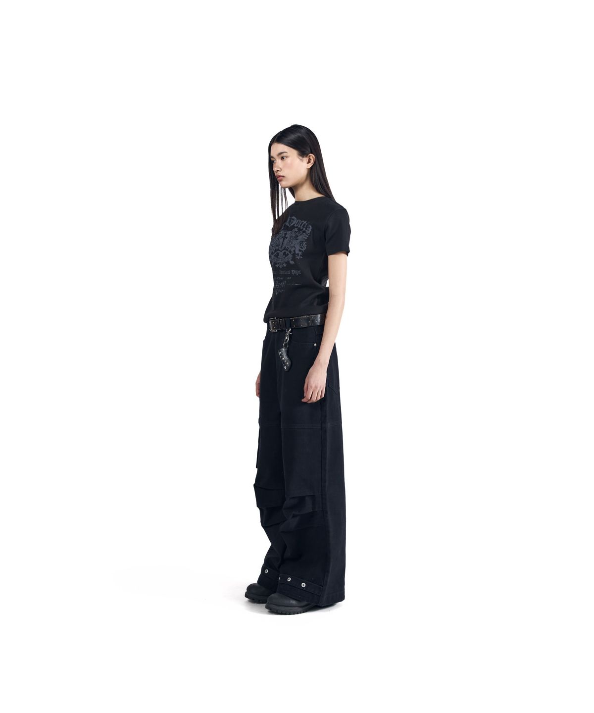 아캄(AAKAM) Cowboy Chaps Cotton Pants (Black)