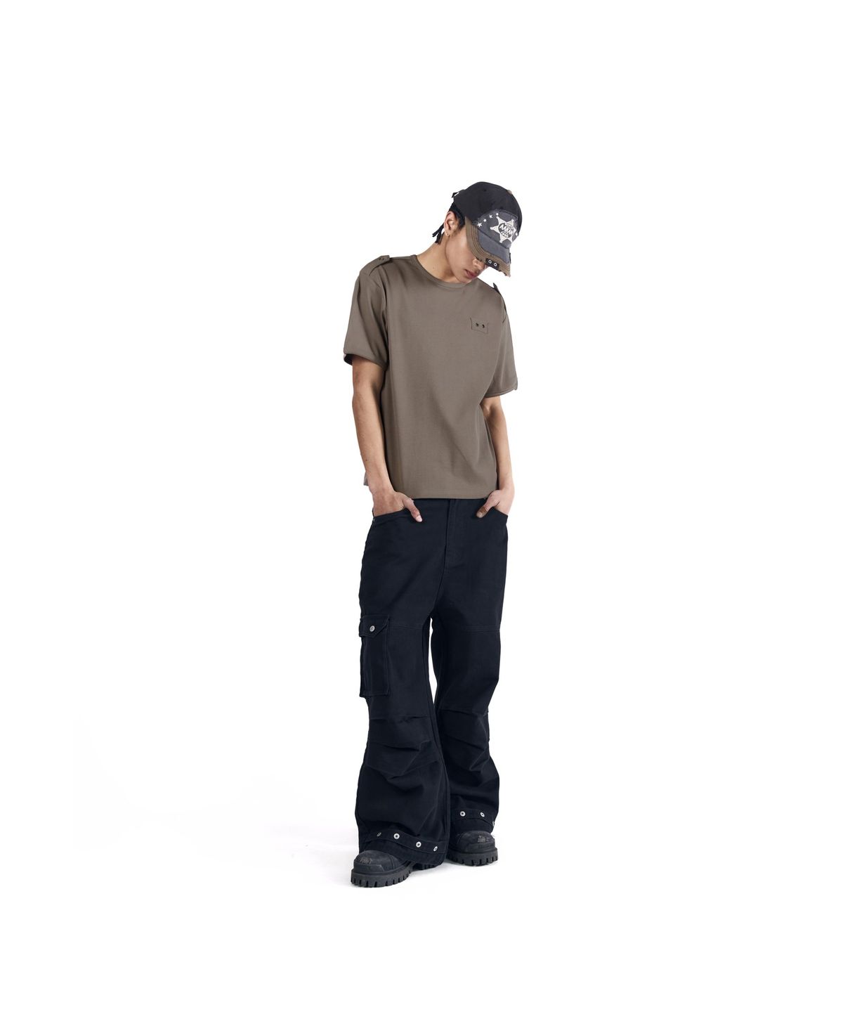 아캄(AAKAM) Cowboy Chaps Cotton Pants (Black)