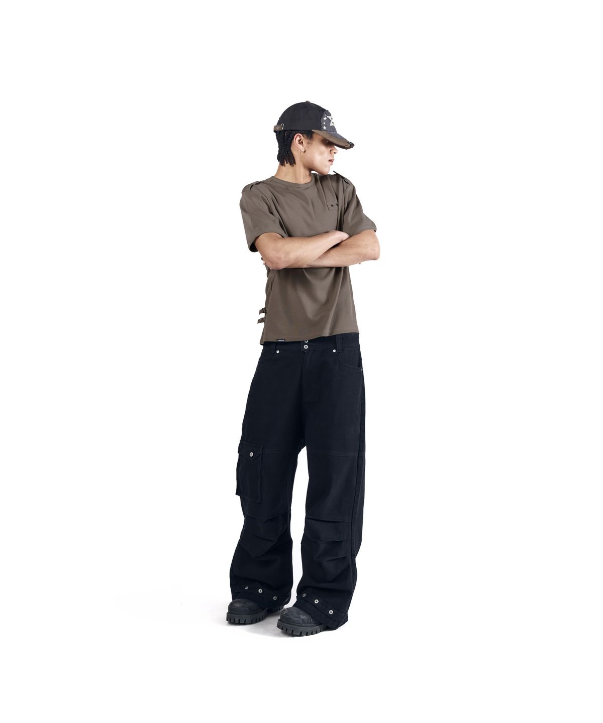 아캄(AAKAM) Cowboy Chaps Cotton Pants (Black)