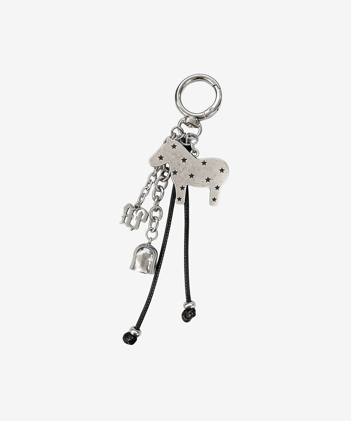 블랙 퍼플(BLACK PURPLE) 럭키 포니 벨 키링_블랙 Lucky Pony Bell Keyring_Black